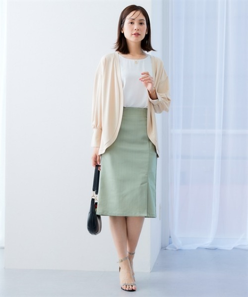 7days Life Styling(セブンデイズライフスタイリング)の「シルケットポンチ袖ボリュームトッパーカーディガン(カーディガン/ボレロ・レディース・グレイッシュベージュ/ブラック/オフホワイト/ミント・S/L/3L/M/LL)」の12枚目の写真