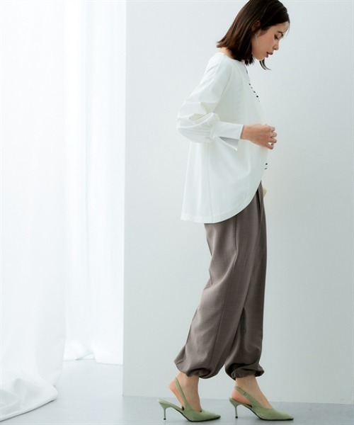 7days Life Styling(セブンデイズライフスタイリング)の「シルケットポンチ袖ボリュームトッパーカーディガン(カーディガン/ボレロ・レディース・グレイッシュベージュ/ブラック/オフホワイト/ミント・S/L/3L/M/LL)」の6枚目の写真