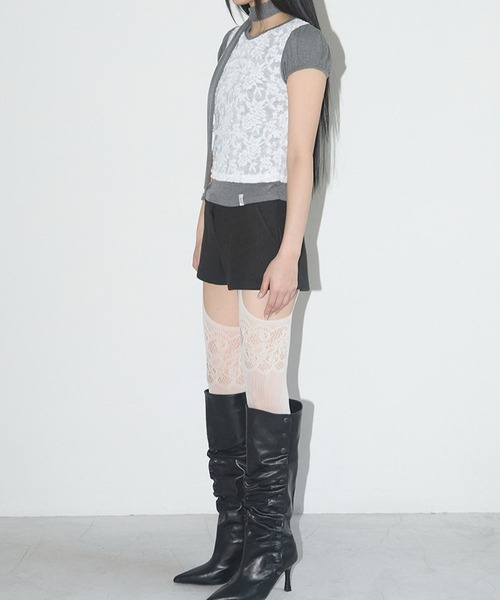 FANCY CLUB(ファンシークラブ)の「FANCY CLUB/レーススカーフSET T(Tシャツ/カットソー・レディース・グレー/ブラック・FREE)」の10枚目の写真