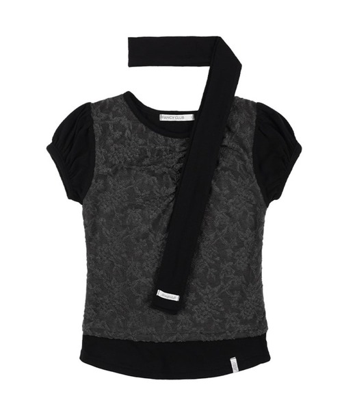 tシャツ FANCY CLUB／レーススカーフSET T レディース FANCY CLUB／レーススカーフSET T（Tシャツ/カットソー）｜FANCY