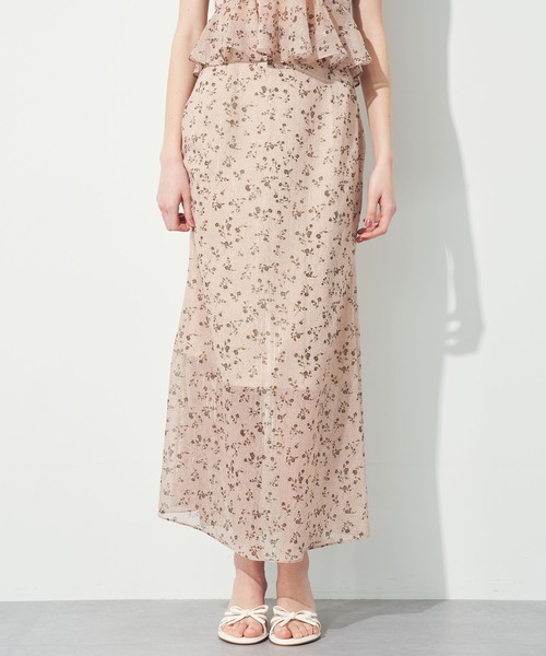 ME COUTURE(ミークチュール)の「ラメドットフルールスカート(スカート・レディース・ベビーピンク/ベージュ・0/1)」の8枚目の写真