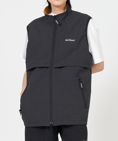トップス WILD THINGS GECKO REVERSIBLE VEST BLACK ワイルドシングス WILD THINGS GECKO REVERSIBLE VEST BLACK