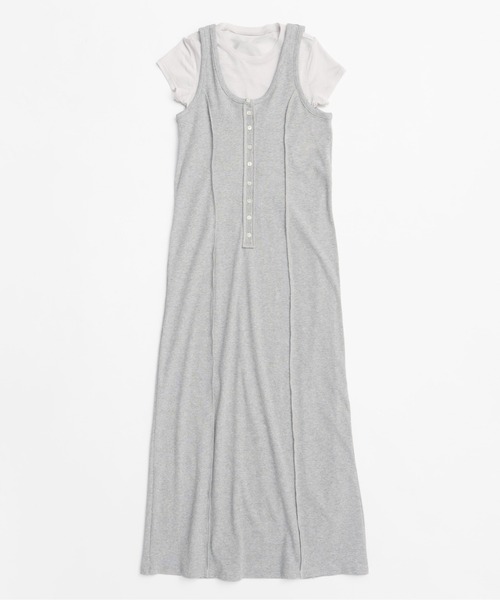 MAISON SPECIAL(メゾンスペシャル)の「Henry Neck Layered Cut And Sew Dress/ヘンリーネックレイヤードカットワンピース(ワンピース・レディース・ブラック/レッド/グレー・38/36)」の21枚目の写真