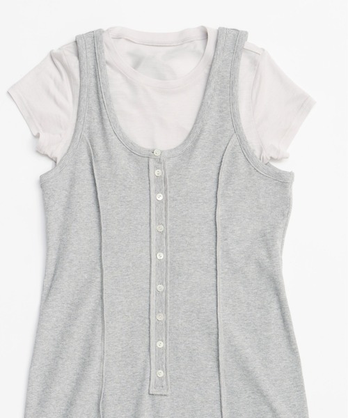 MAISON SPECIAL(メゾンスペシャル)の「Henry Neck Layered Cut And Sew Dress/ヘンリーネックレイヤードカットワンピース(ワンピース・レディース・ブラック/レッド/グレー・38/36)」の22枚目の写真