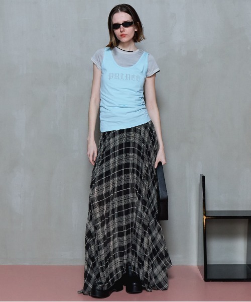 MAISON SPECIAL(メゾンスペシャル)の「Henry Neck Layered Cut And Sew Dress/ヘンリーネックレイヤードカットワンピース(ワンピース・レディース・ブラック/レッド/グレー・38/36)」の11枚目の写真