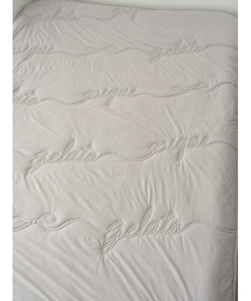 【Sleep】【接触冷感】リボンロゴ敷きパッド（セミダブル）