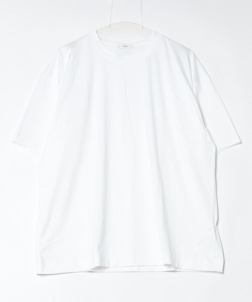 ATON(エイトン)の「【ATON】 SUVIN 60/2 OVERSIZED T-SHIRT(Tシャツ/カットソー・メンズ・グリーン/ブラック/ホワイト・4/2)」の1枚目の写真