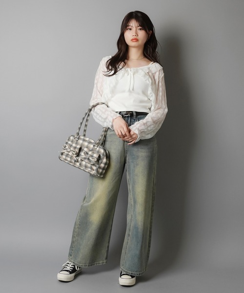 SPINNS（スピンズ）の「一番使いやすい丈感目指しました！/カップ付き ショート丈キャミソール/2サイズ・5色展開（キャミソール・レディース・ナチュラル/カーキ/オフホワイト/ブラック/チャコール・M/S）」の16枚目の写真