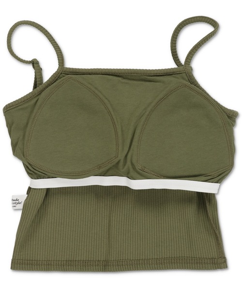 SPINNS（スピンズ）の「一番使いやすい丈感目指しました！/カップ付き ショート丈キャミソール/2サイズ・5色展開（キャミソール・レディース・ナチュラル/カーキ/オフホワイト/ブラック/チャコール・M/S）」の7枚目の写真