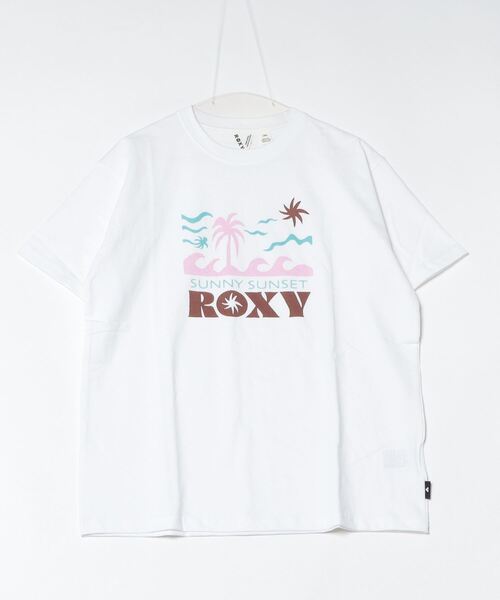 ROXY(ロキシー)の「ロキシー ROXY SUNNY SUNSET TEE(Tシャツ/カットソー・レディース・ピンク/ホワイト/ブラック・S/M/L/XL)」の1枚目の写真