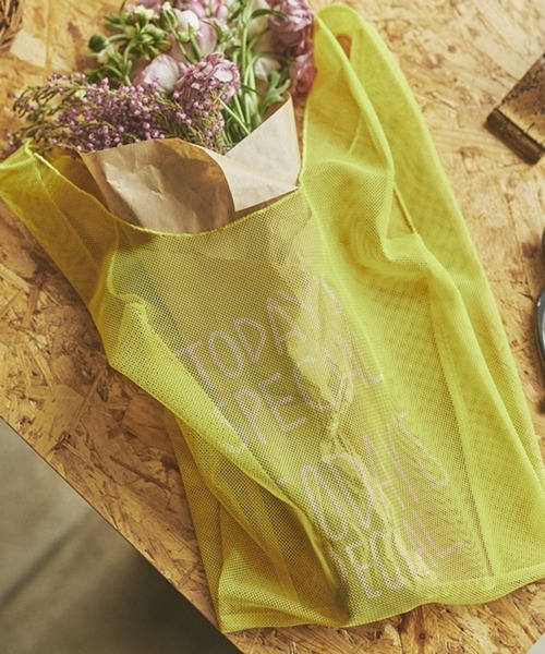 TODAY'S SPECIAL（トゥデイズスペシャル）の「【数量限定】【TODAY'S SPECIAL】ネットマルシェバッグ S/361319（エコバッグ/サブバッグ・レディース・ライトイエロー・SMALL）」の7枚目の写真