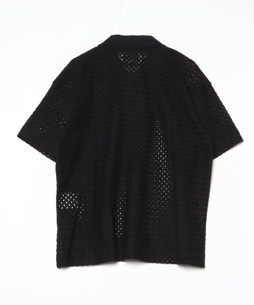 VOAAOV(ヴォアーブ)の「【VOAAOV】 RASCHEL MESH Polo Shirt(ポロシャツ・メンズ・ブラック/ネイビー/チャコールグレー/オフホワイト・1/2)」の12枚目の写真