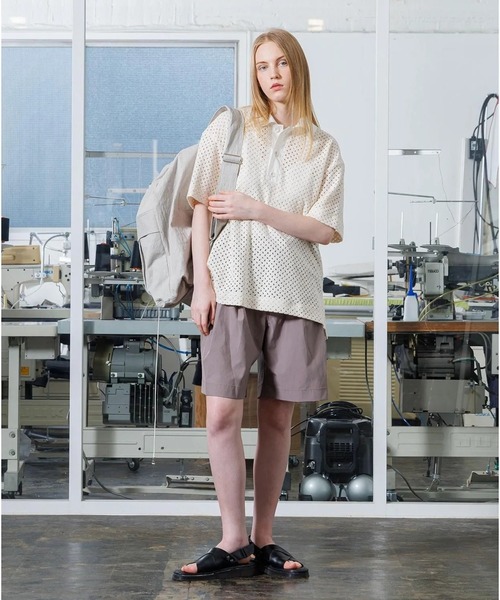 VOAAOV(ヴォアーブ)の「【VOAAOV】 RASCHEL MESH Polo Shirt(ポロシャツ・メンズ・ブラック/ネイビー/チャコールグレー/オフホワイト・1/2)」の8枚目の写真