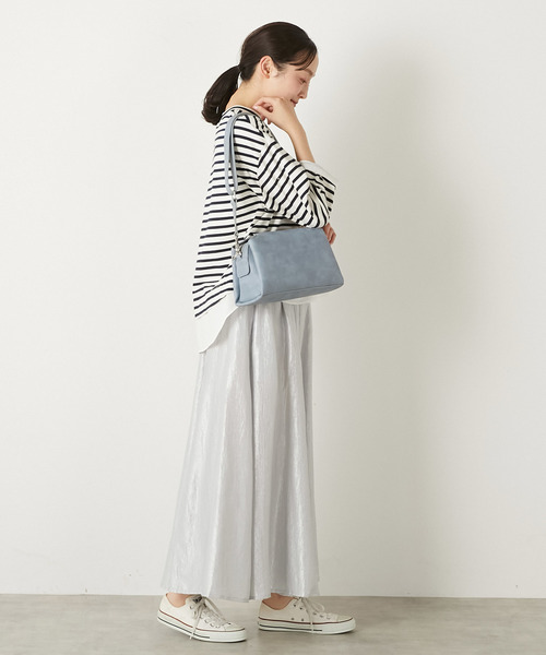 MELROSE claire（メルローズ クレール）の「【ブライトワッシャークロス6枚接ぎスカート】（スカート・レディース・ブラック/ブラウン系その他/シルバー・FREE）」の17枚目の写真