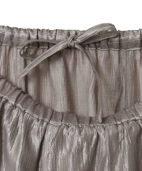 MELROSE claire（メルローズ クレール）の「【ブライトワッシャークロス6枚接ぎスカート】（スカート・レディース・ブラック/ブラウン系その他/シルバー・FREE）」の6枚目の写真