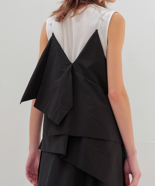 DRESSLAVE(ドレスレイブ)の「irregular tiered all in one(イレギュラーティアードオールインワン)(サロペット/オーバーオール・レディース・ブラック/グレー・38)」の13枚目の写真