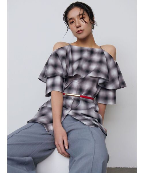 LAGUNAMOON（ラグナムーン）の「メタルバックルナローベルト（ベルト・レディース・レッド/ブラック・FREE）」の6枚目の写真