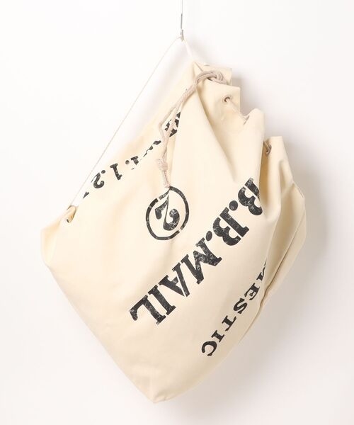 HOLLYWOOD RANCH MARKET（ハリウッドランチマーケット）の「ポリエステルキャンバス B.B.MAIL ランドリーバッグ（ショルダーバッグ・メンズ・ブラック/ナチュラル・ONE SIZE）」の13枚目の写真