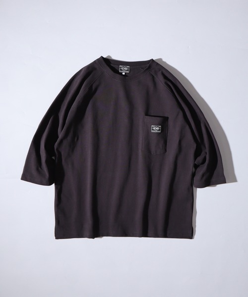 BIG MIKE(ビッグマイク)の「BIG MIKE Sunglasses Pocket Tee サングラスポケット ワイド7分袖Tシャツ(Tシャツ/カットソー・メンズ・キナリ/スミクロ/グリーン・XL/L/M)」の17枚目の写真