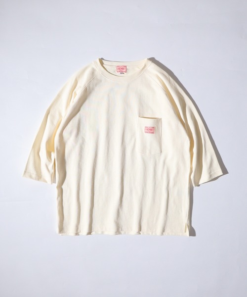 BIG MIKE(ビッグマイク)の「BIG MIKE Sunglasses Pocket Tee サングラスポケット ワイド7分袖Tシャツ(Tシャツ/カットソー・メンズ・キナリ/スミクロ/グリーン・XL/L/M)」の19枚目の写真