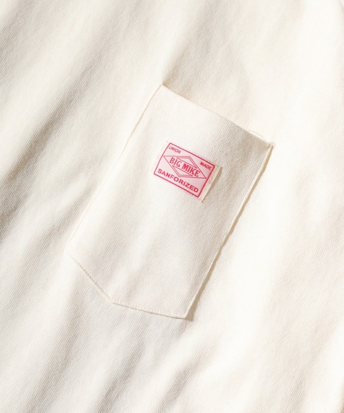BIG MIKE(ビッグマイク)の「BIG MIKE Sunglasses Pocket Tee サングラスポケット ワイド7分袖Tシャツ(Tシャツ/カットソー・メンズ・キナリ/スミクロ/グリーン・XL/L/M)」の22枚目の写真