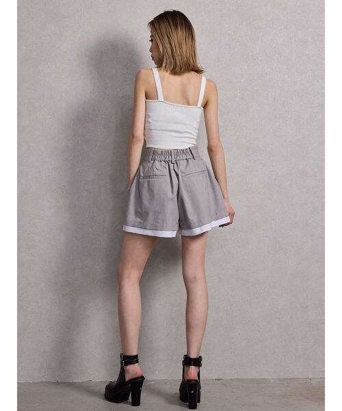 GYDA（ジェイダ）の「GD ラインストーンニットビスチェ（キャミソール・レディース・オフホワイト/ブラック・FREE）」の5枚目の写真