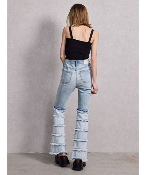 GYDA（ジェイダ）の「GD ラインストーンニットビスチェ（キャミソール・レディース・オフホワイト/ブラック・FREE）」の8枚目の写真