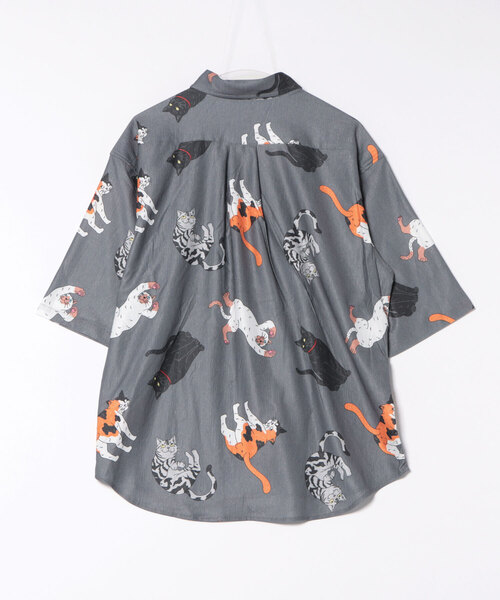 CORISCO（コリスコ）の「カットサッカー総柄プリント半袖シャツ(M1)（シャツ/ブラウス・メンズ・その他1/その他3/その他2/その他5/その他4/その他6・X-LARGE/LARGE/MEDIUM）」の7枚目の写真