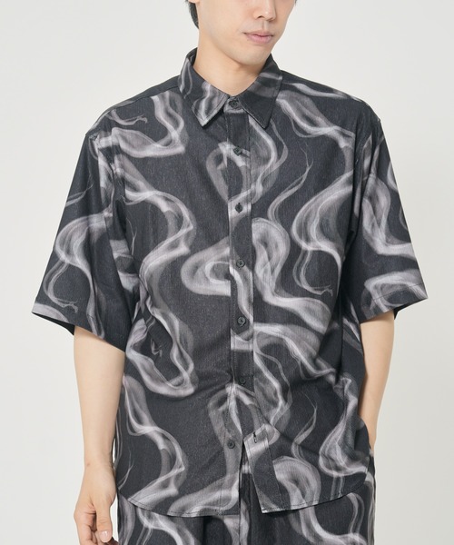 CORISCO（コリスコ）の「カットサッカー総柄プリント半袖シャツ(M1)（シャツ/ブラウス・メンズ・その他1/その他3/その他2/その他5/その他4/その他6・X-LARGE/LARGE/MEDIUM）」の6枚目の写真