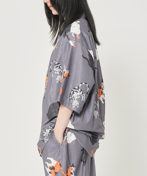 CORISCO（コリスコ）の「カットサッカー総柄プリント半袖シャツ(M1)（シャツ/ブラウス・メンズ・その他1/その他3/その他2/その他5/その他4/その他6・X-LARGE/LARGE/MEDIUM）」の9枚目の写真