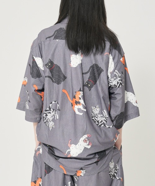 CORISCO（コリスコ）の「カットサッカー総柄プリント半袖シャツ(M1)（シャツ/ブラウス・メンズ・その他1/その他3/その他2/その他5/その他4/その他6・X-LARGE/LARGE/MEDIUM）」の10枚目の写真