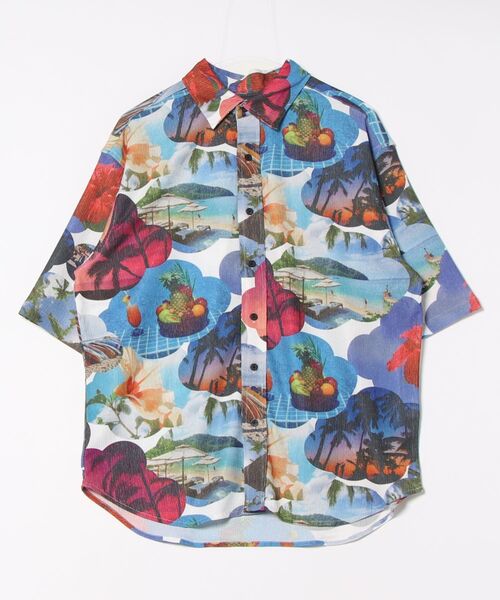 CORISCO（コリスコ）の「カットサッカー総柄プリント半袖シャツ(M1)（シャツ/ブラウス・メンズ・その他1/その他3/その他2/その他5/その他4/その他6・X-LARGE/LARGE/MEDIUM）」の20枚目の写真