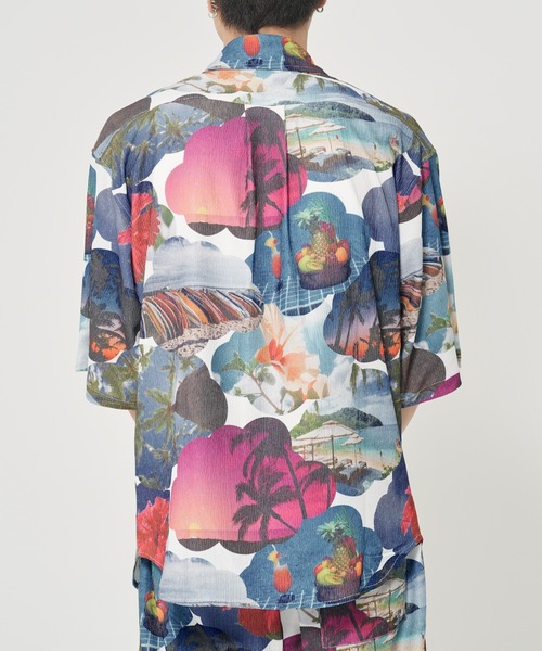 CORISCO（コリスコ）の「カットサッカー総柄プリント半袖シャツ(M1)（シャツ/ブラウス・メンズ・その他1/その他3/その他2/その他5/その他4/その他6・X-LARGE/LARGE/MEDIUM）」の19枚目の写真