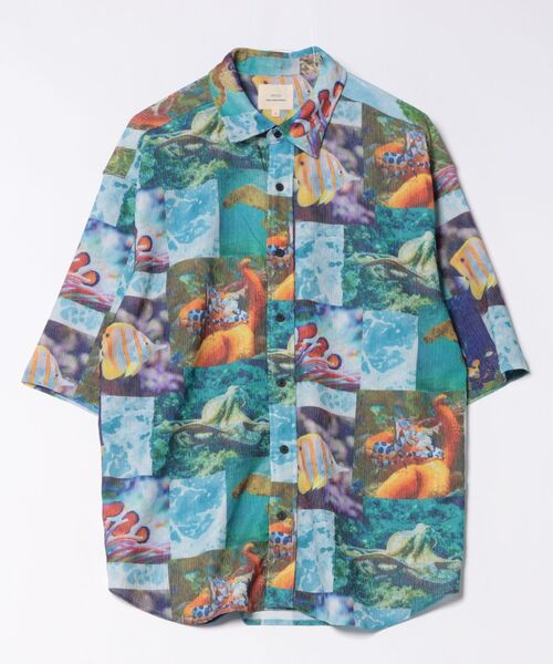 CORISCO（コリスコ）の「カットサッカー総柄プリント半袖シャツ(M1)（シャツ/ブラウス・メンズ・その他1/その他3/その他2/その他5/その他4/その他6・X-LARGE/LARGE/MEDIUM）」の17枚目の写真