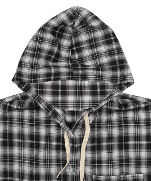 dispark（ディスパーク）の「DISPARK/キャップフーディーBIGシャツ（シャツ/ブラウス・レディース・ブラック・FREE）」の3枚目の写真