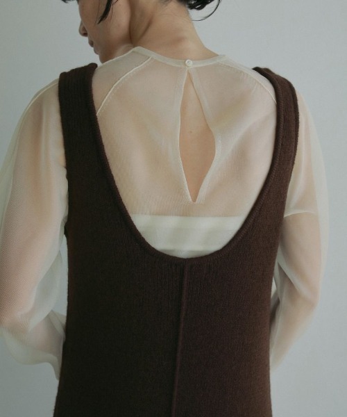 【新品タグ付き】Rib Sheer Knit anuke ànuke】Rib Sheer Knit | selectshop kusukusu