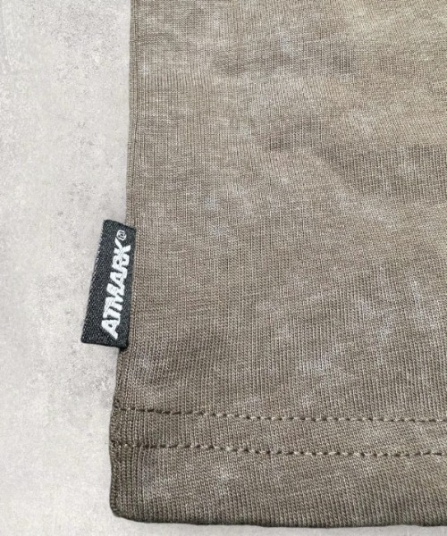 ATMARK(アットマーク)の「《フリーサイズ / UNISEX 》ATMARK フューチャーロゴ ピグメント Tシャツ(Tシャツ/カットソー・レディース・ブラック/カーキ/ブラウン・FREE)」の8枚目の写真