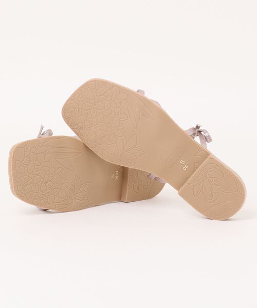 Launa lea（ラウナレア）の「ダブルリボンフラットサンダル(0604)（サンダル・レディース・ブラック/ピンク/シルバー・M/S/LL/L）」の14枚目の写真