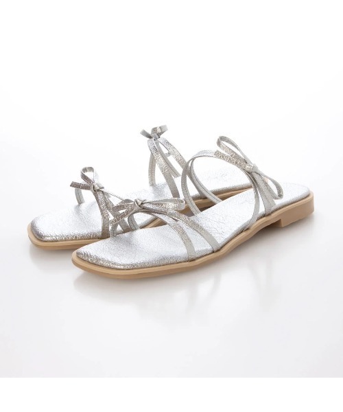 Launa lea（ラウナレア）の「ダブルリボンフラットサンダル(0604)（サンダル・レディース・ブラック/ピンク/シルバー・M/S/LL/L）」の15枚目の写真