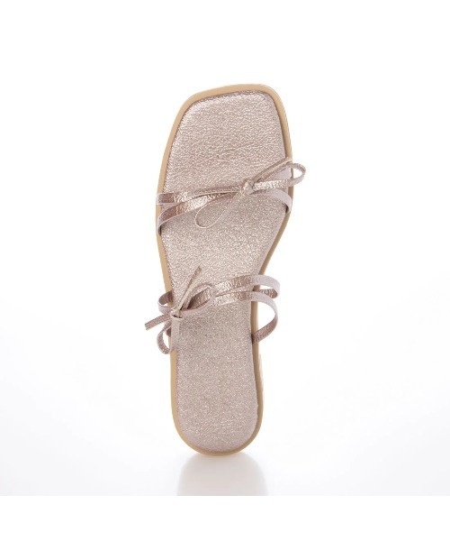 Launa lea（ラウナレア）の「ダブルリボンフラットサンダル(0604)（サンダル・レディース・ブラック/ピンク/シルバー・M/S/LL/L）」の10枚目の写真