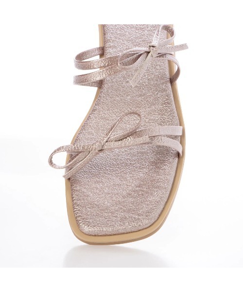 Launa lea（ラウナレア）の「ダブルリボンフラットサンダル(0604)（サンダル・レディース・ブラック/ピンク/シルバー・M/S/LL/L）」の12枚目の写真