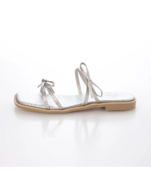 Launa lea（ラウナレア）の「ダブルリボンフラットサンダル(0604)（サンダル・レディース・ブラック/ピンク/シルバー・M/S/LL/L）」の16枚目の写真