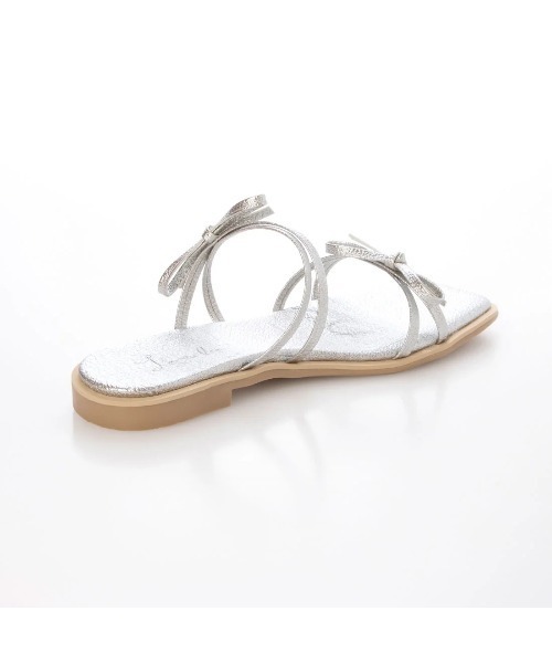 Launa lea（ラウナレア）の「ダブルリボンフラットサンダル(0604)（サンダル・レディース・ブラック/ピンク/シルバー・M/S/LL/L）」の17枚目の写真