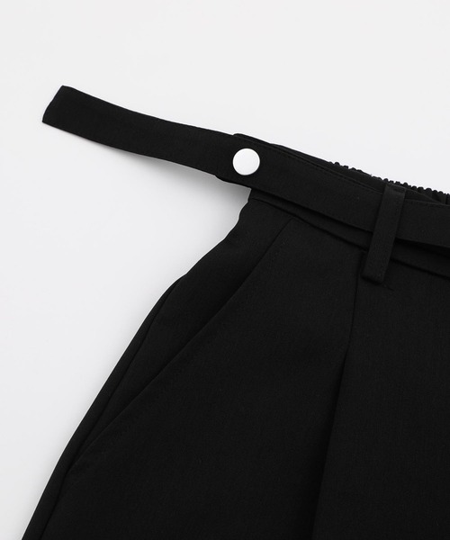 aimoha(アイモハ)の「調節ベルト付きタックショートスラックスパンツ(その他パンツ・メンズ・ブラック/チョコ/ホワイト・MEDIUM/LARGE)」の6枚目の写真