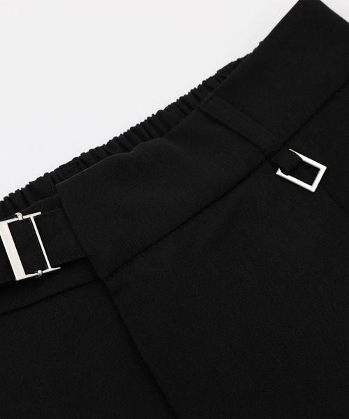 aimoha(アイモハ)の「調節ベルト付きタックショートスラックスパンツ(その他パンツ・メンズ・ブラック/チョコ/ホワイト・MEDIUM/LARGE)」の4枚目の写真