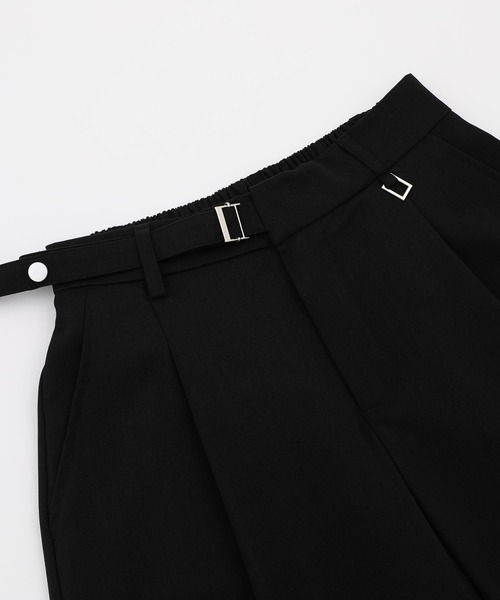 aimoha(アイモハ)の「調節ベルト付きタックショートスラックスパンツ(その他パンツ・メンズ・ブラック/チョコ/ホワイト・MEDIUM/LARGE)」の5枚目の写真