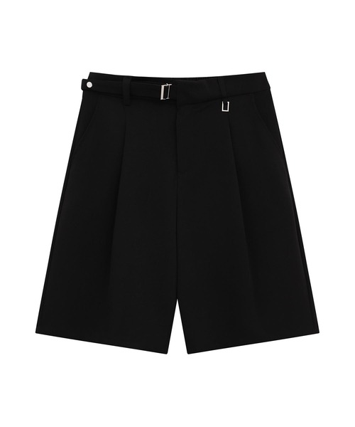 aimoha(アイモハ)の「調節ベルト付きタックショートスラックスパンツ(その他パンツ・メンズ・ブラック/チョコ/ホワイト・MEDIUM/LARGE)」の9枚目の写真