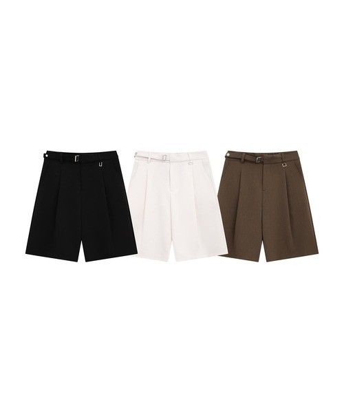 aimoha(アイモハ)の「調節ベルト付きタックショートスラックスパンツ(その他パンツ・メンズ・ブラック/チョコ/ホワイト・MEDIUM/LARGE)」の16枚目の写真