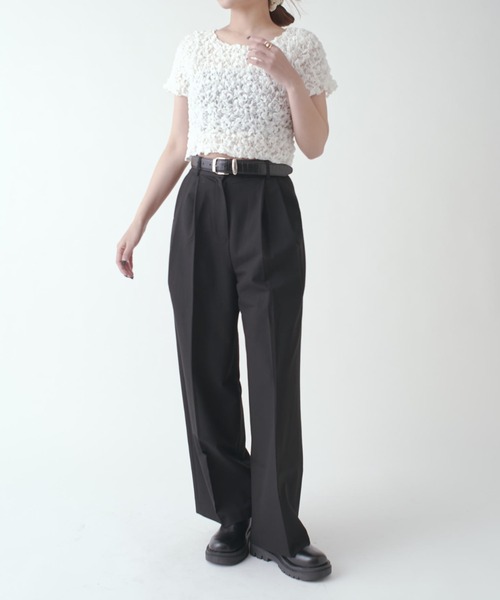 Lui's（ルイス）の「ポコポコシャーリングトップス（Tシャツ/カットソー・レディース・ブラック/ホワイト系その他・FREE）」の7枚目の写真