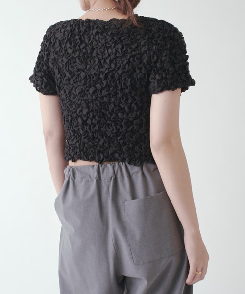 Lui's（ルイス）の「ポコポコシャーリングトップス（Tシャツ/カットソー・レディース・ブラック/ホワイト系その他・FREE）」の10枚目の写真